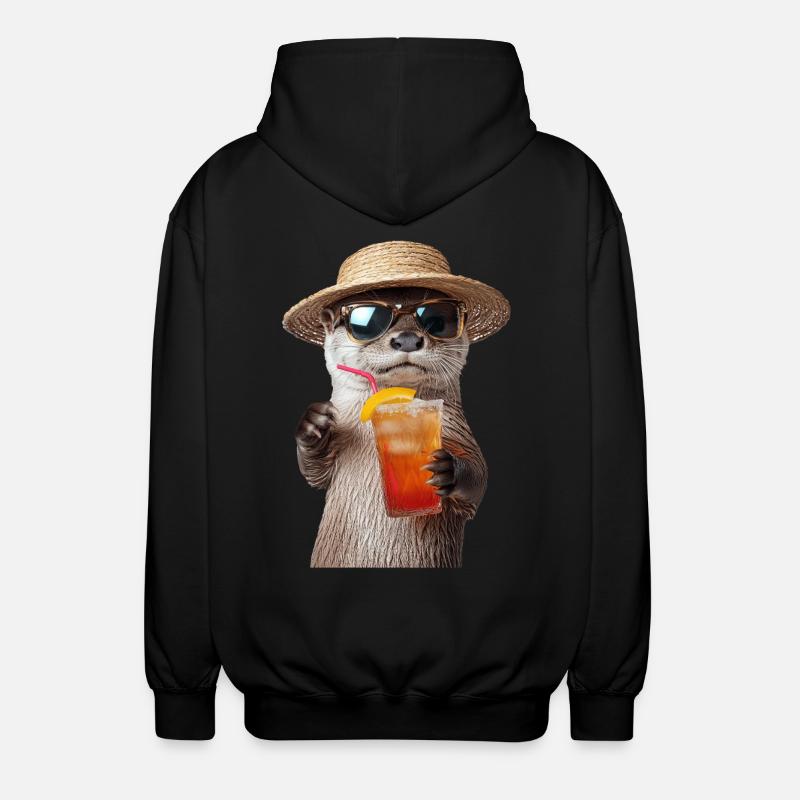 Otter - Unisex Kapuzenjacke - Schwarz