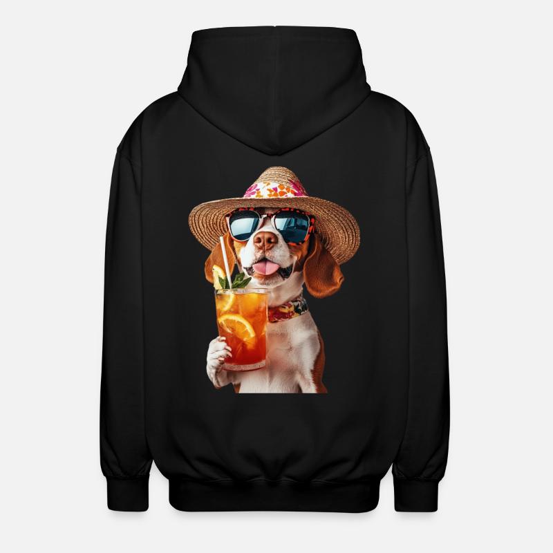 Beagle - Unisex Kapuzenjacke - Schwarz