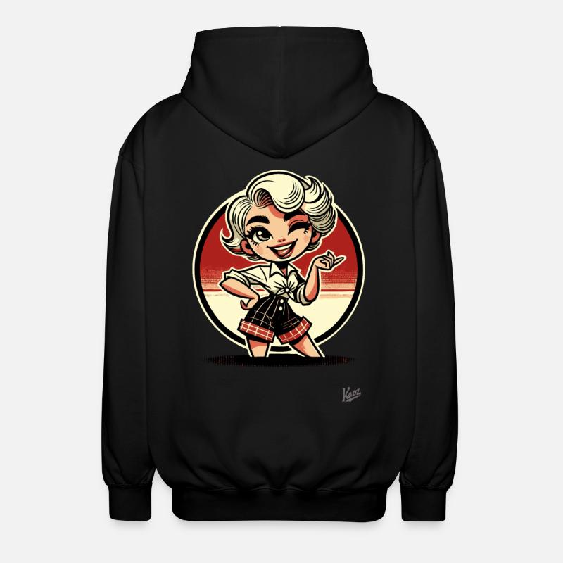 Blond Sweet Lady - Stygg och stark - Luvjacka unisex - svart