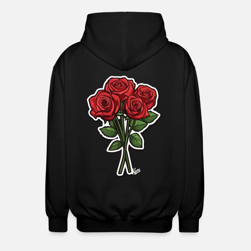 Un bouquet de roses - Veste à capuche unisexe - noir