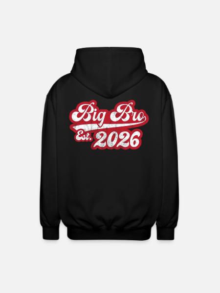 Big Bro Est 2026 - Unisex Hooded Jacket - black