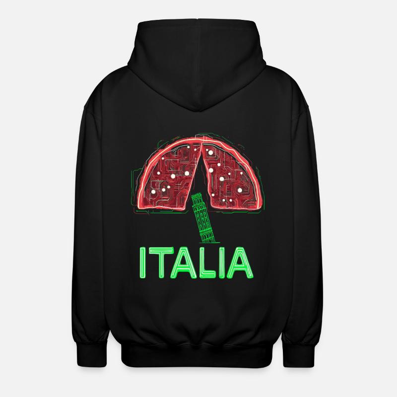 Italia Pizza Pisa - Unisex Kapuzenjacke - Schwarz