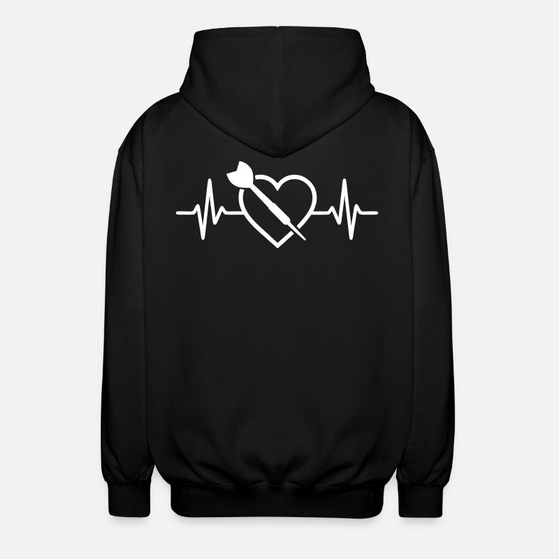 Herz-Pfeile - Unisex Kapuzenjacke - Schwarz
