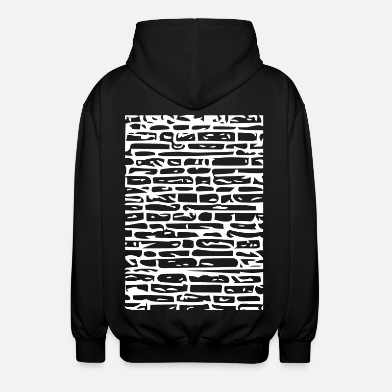 Wall sketch - Unisex Hooded Jacket - black