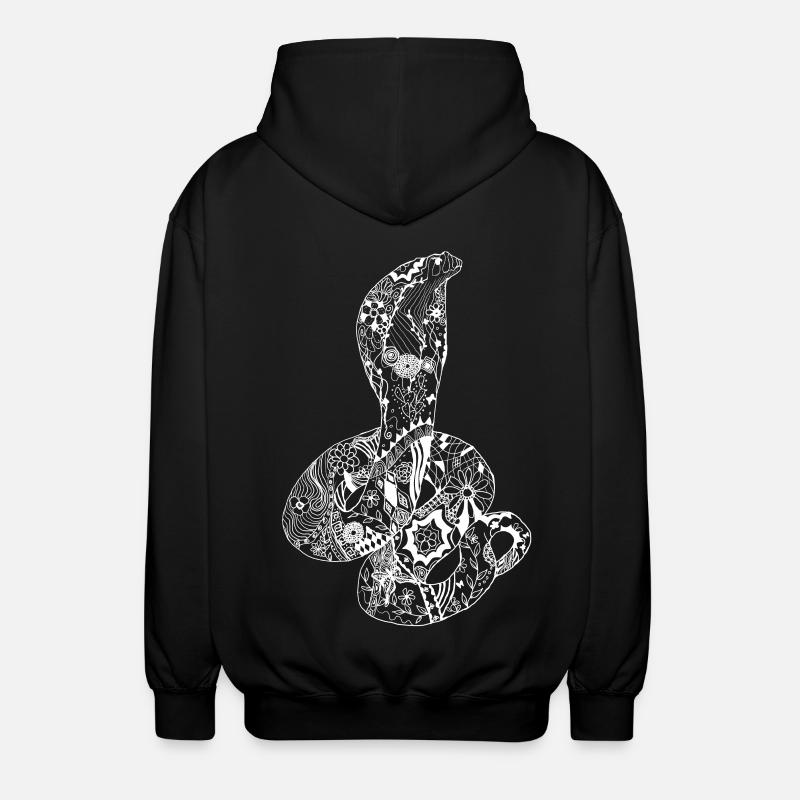 Patchwork Cobra - Unisex Hooded Jacket - black