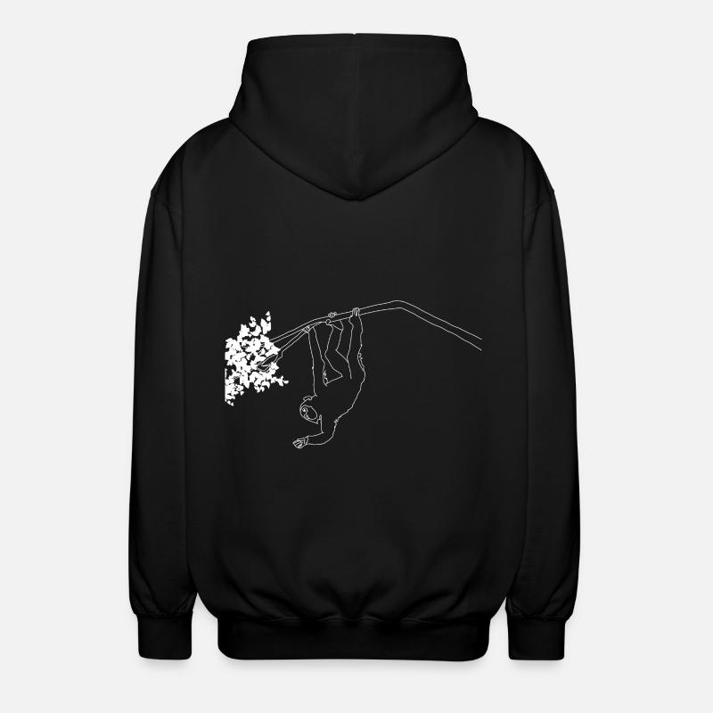 Singe lineart - Veste à capuche unisexe - noir