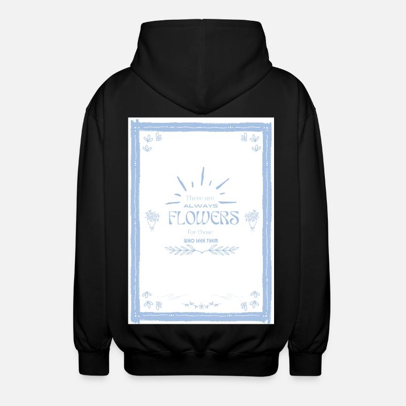 Citation de fleurs - Veste à capuche unisexe - noir
