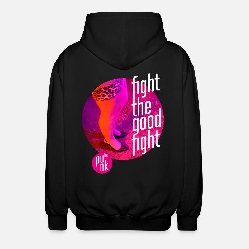 ThinkBick_Fight_the_good_fight_2026_4 - Unisex Kapuzenjacke - Schwarz