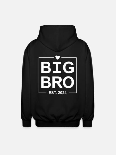 Big Bro Est 2024 - Unisex Hooded Jacket - black
