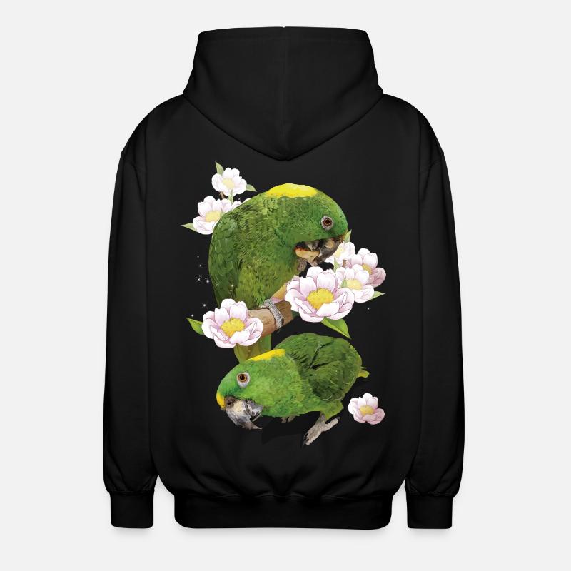 Le perroquet à nuque jaune - Veste à capuche unisexe - noir