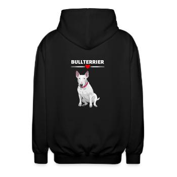 Bull terrier - Veste à capuche unisexe - noir - Dos - AI Model Male 185 light (185cm)