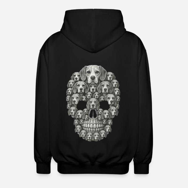 Beagle - Unisex Kapuzenjacke - Schwarz