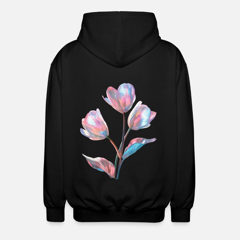 Tulpe - Unisex Kapuzenjacke - Schwarz