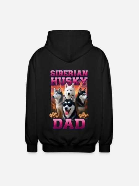 Sibirischer Husky - Unisex Kapuzenjacke - Schwarz