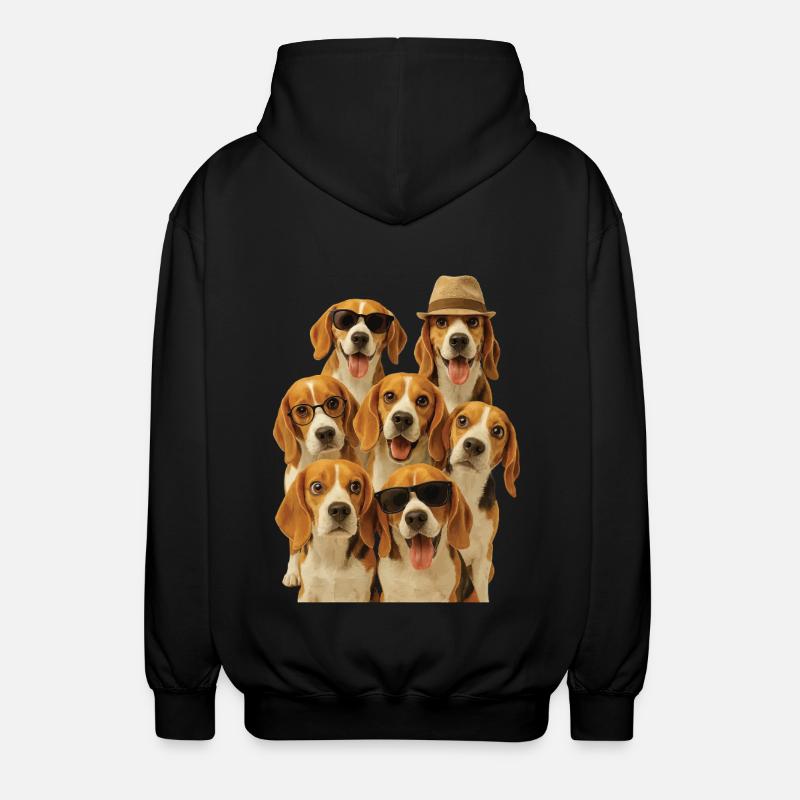 Beagle - Unisex Kapuzenjacke - Schwarz