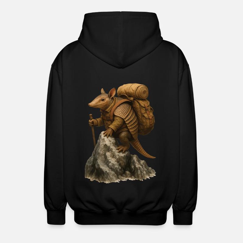 Armadillo Gürteltier Wandern - Unisex Kapuzenjacke - Schwarz