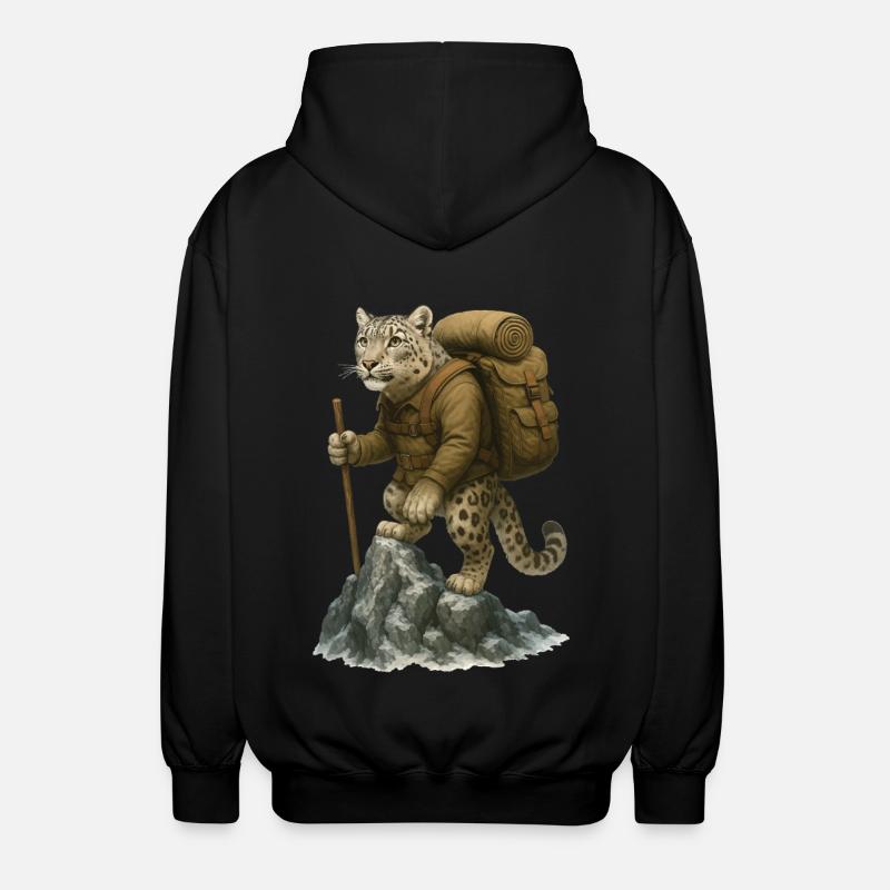 Randonnée léopard des neiges - Veste à capuche unisexe - noir