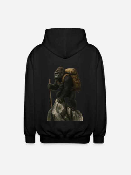 Gorilla Hiking - Unisex Hooded Jacket - black