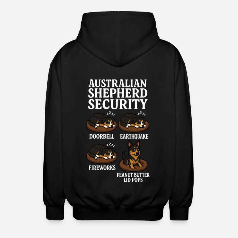 Australian Shepherd - Unisex Hooded Jacket - black