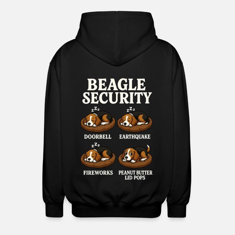 Beagle - Unisex Kapuzenjacke - Schwarz