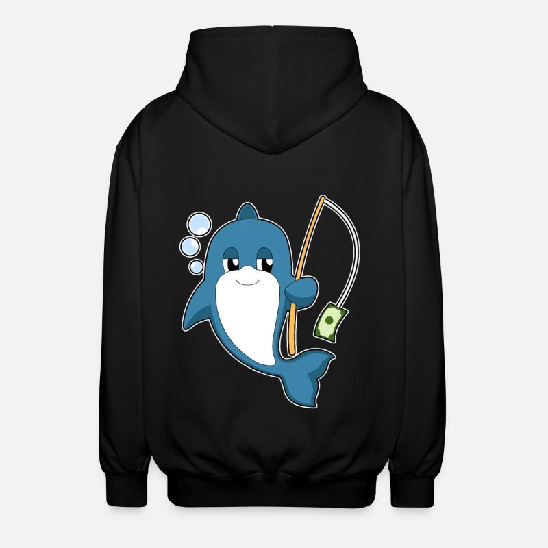 Dauphin Angler Bill Pêche - Veste à capuche unisexe - noir