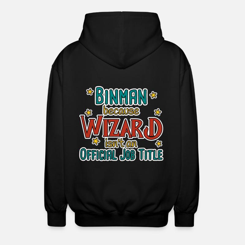Binman Wizard - Unisex Kapuzenjacke - Schwarz