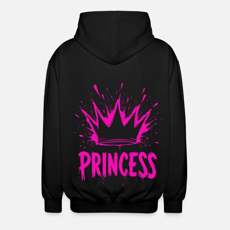 Princesse Crown Splash - Veste à capuche unisexe - noir
