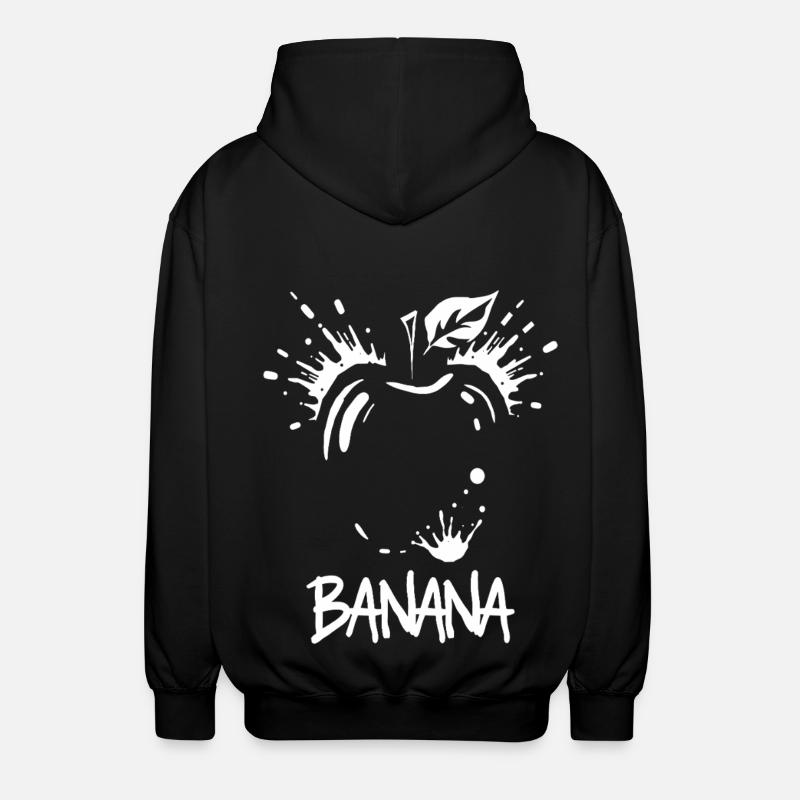 Banane Apfel Witz - Unisex Kapuzenjacke - Schwarz