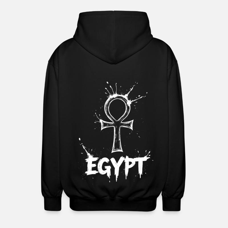 Égypte Ankh Symbole Splash - Veste à capuche unisexe - noir