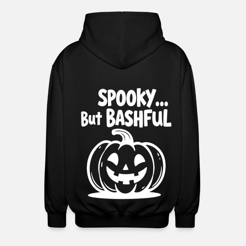 Spooky but Bashful - Unisex Hooded Jacket - black
