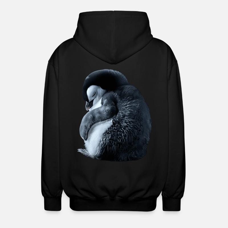 Pinguin - Unisex Kapuzenjacke - Schwarz