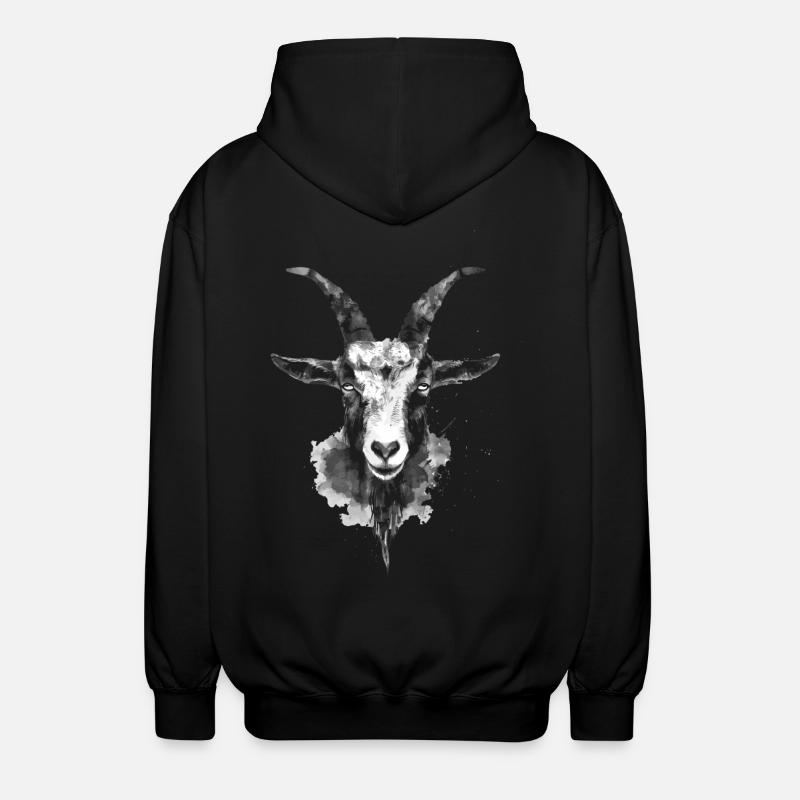 Chèvre - Veste à capuche unisexe - noir