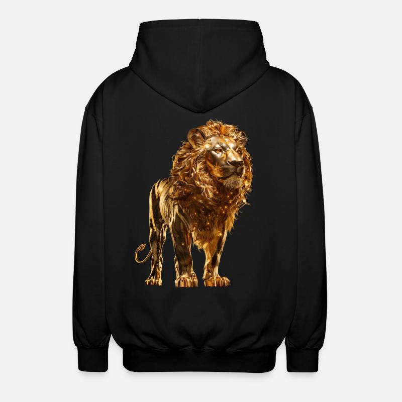 Löwe - Unisex Kapuzenjacke - Schwarz