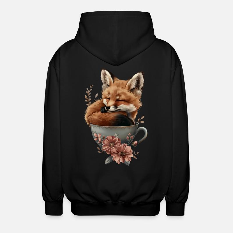 Fuchs - Unisex Kapuzenjacke - Schwarz