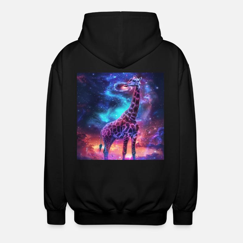Giraffe - Unisex Kapuzenjacke - Schwarz