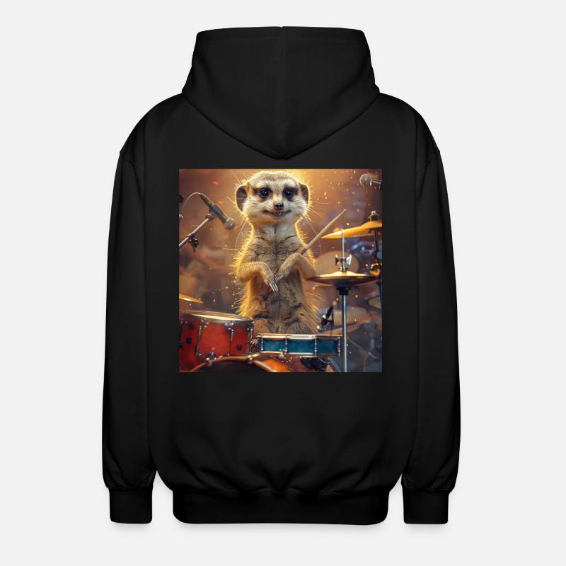 Erdmännchen - Unisex Kapuzenjacke - Schwarz