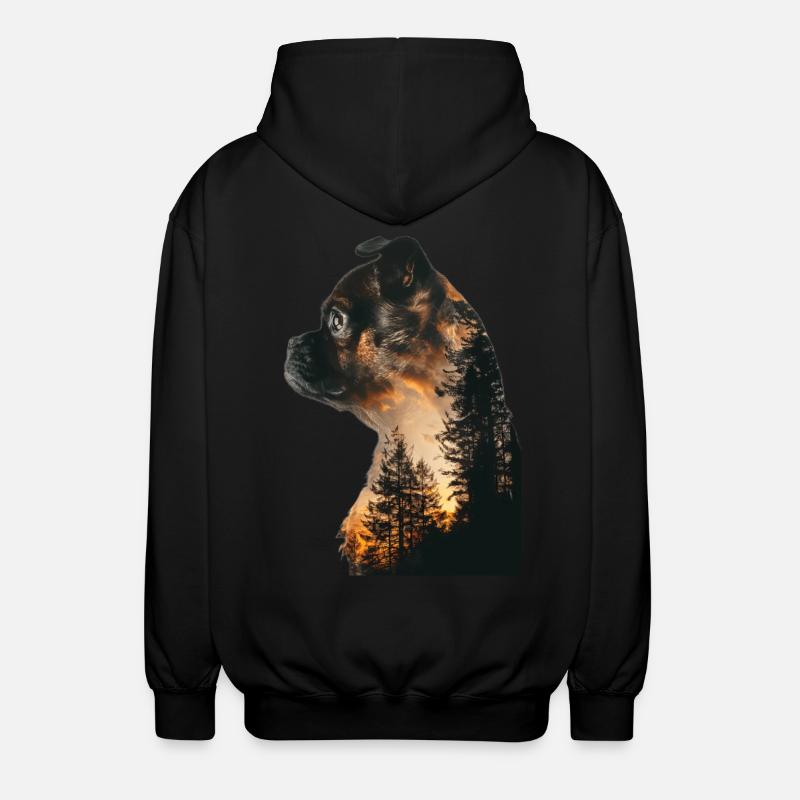 Mops - Unisex Kapuzenjacke - Schwarz