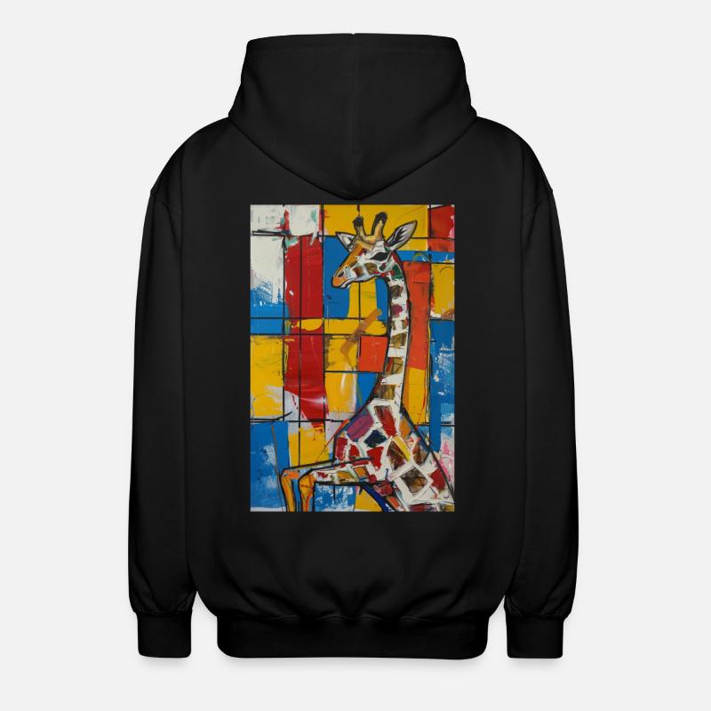 Giraffe - Unisex Kapuzenjacke - Schwarz