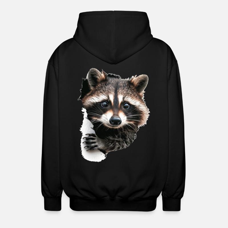 Raton laveur - Veste à capuche unisexe - noir