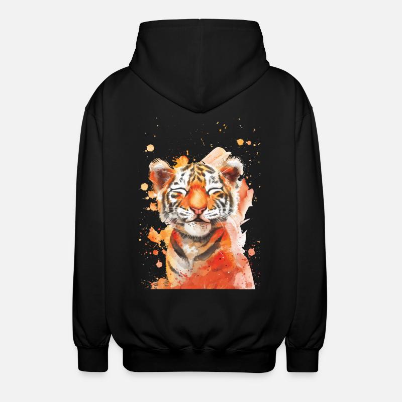 Tigre - Veste à capuche unisexe - noir