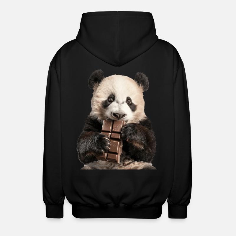 Panda - Unisex Hooded Jacket - black