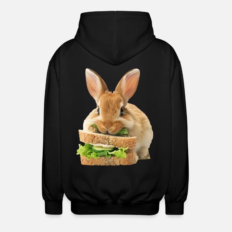 Lapin - Veste à capuche unisexe - noir