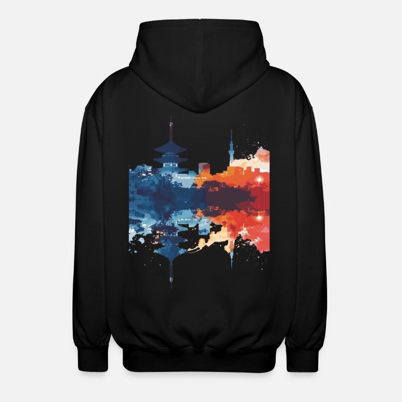 Hakodate - Veste à capuche unisexe - noir
