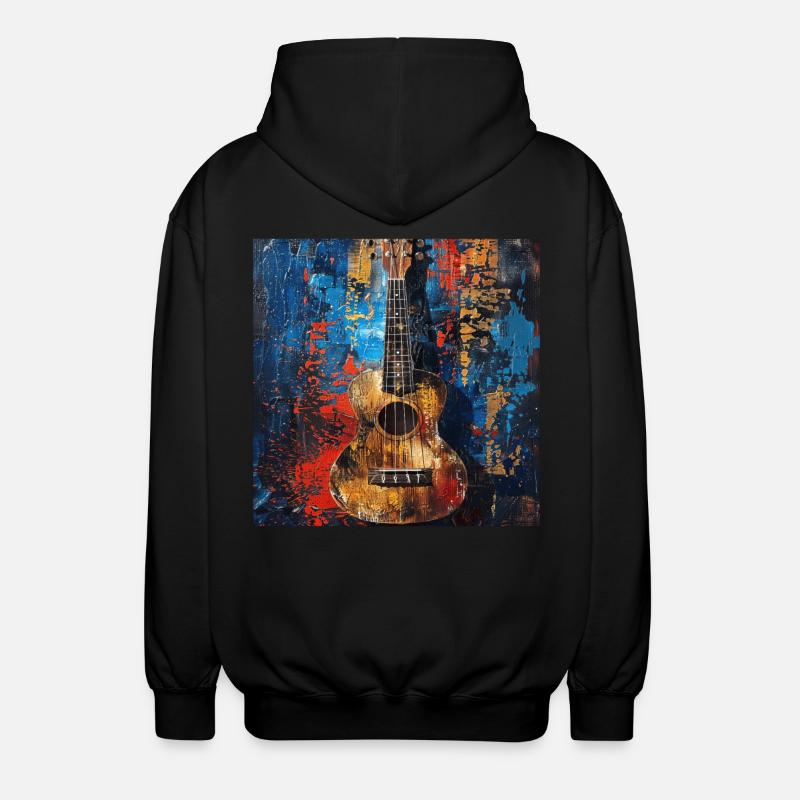 Ukulélé - Veste à capuche unisexe - noir