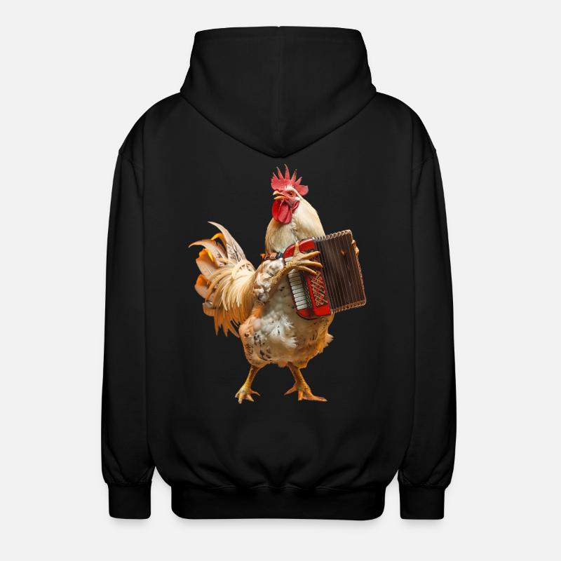 Accordéon Coq - Veste à capuche unisexe - noir