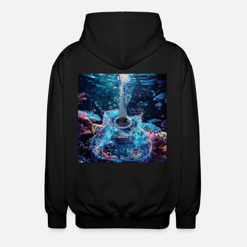 Gitarre - Unisex Kapuzenjacke - Schwarz