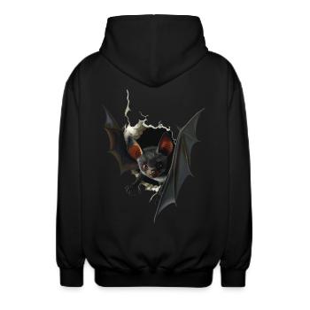 Schläger - Unisex Kapuzenjacke - Schwarz - Hinten - AI Model Male 185 light (185cm)