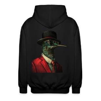 Kolibri - Unisex Kapuzenjacke - Schwarz - Hinten - AI Model Male 185 light (185cm)
