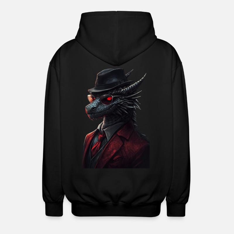 Drachen - Unisex Kapuzenjacke - Schwarz