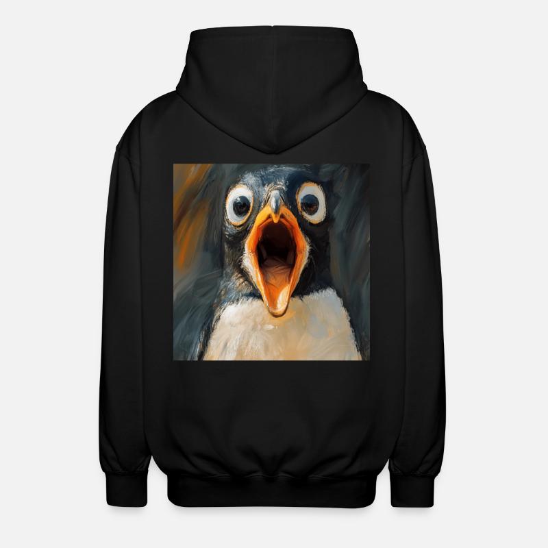 Pinguin - Unisex Kapuzenjacke - Schwarz